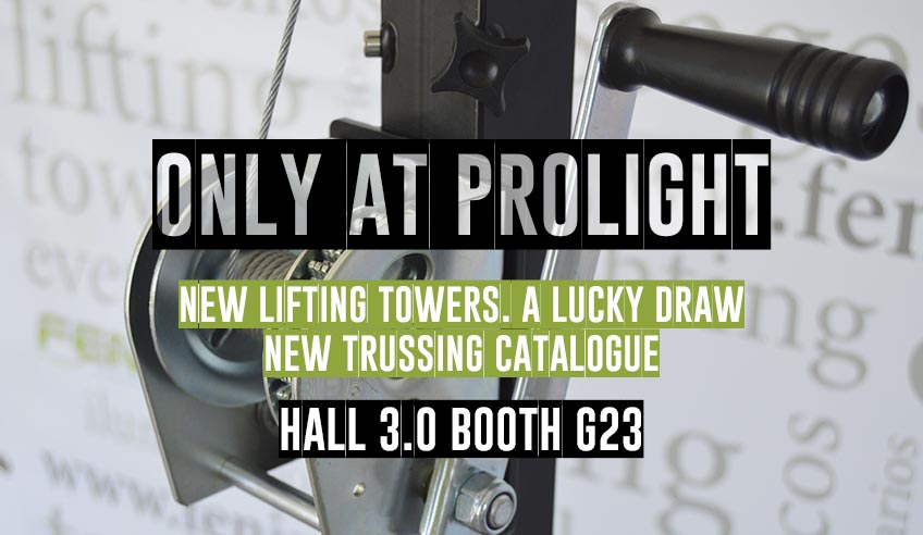 New lifting towers, new trusses' catalogue and a lucky draw, only at Prolight+Sound Frankfurt!